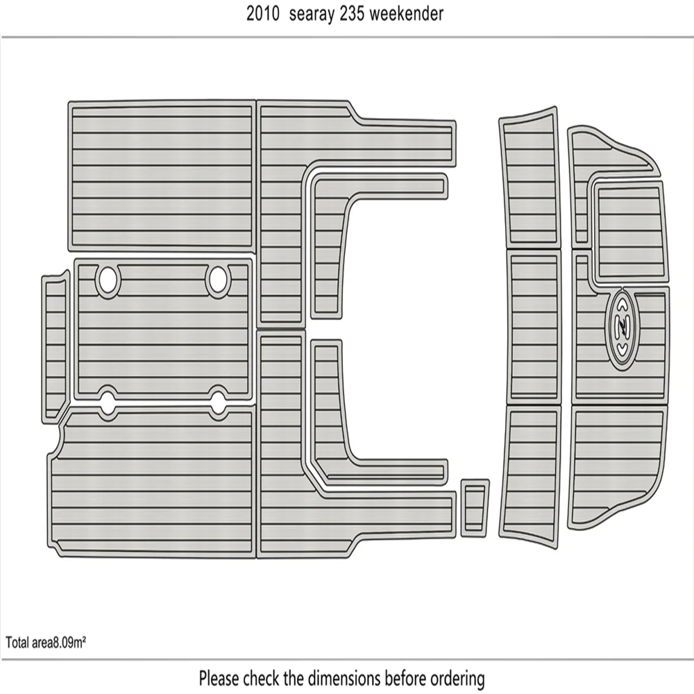 2011 searay 235 weekender cockpit & swim platform 1/4