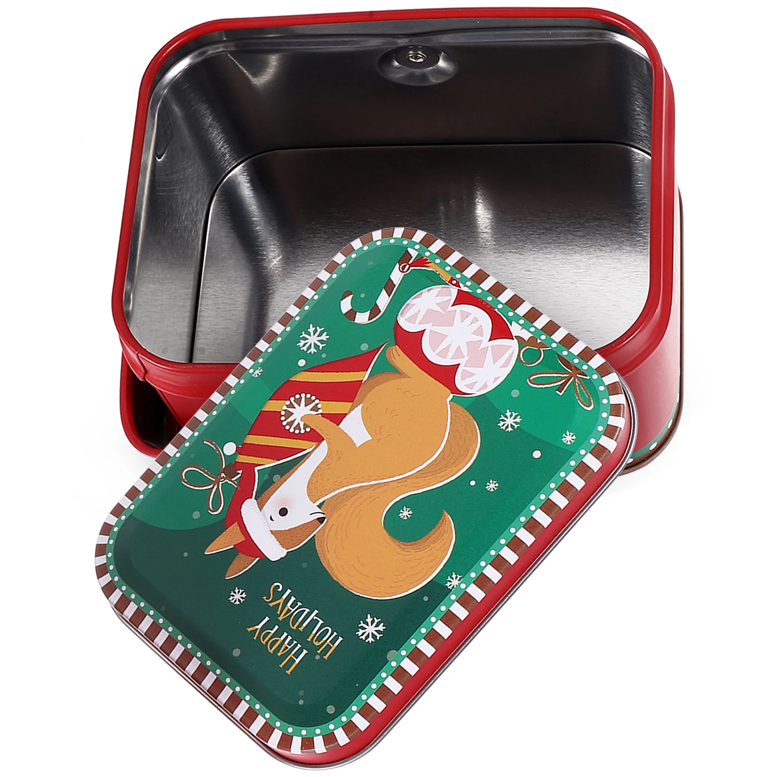 

Christmas Tinplate Boxes Suitcase Candy Jar Cookie With Lid Gift Tins Lids for Giving