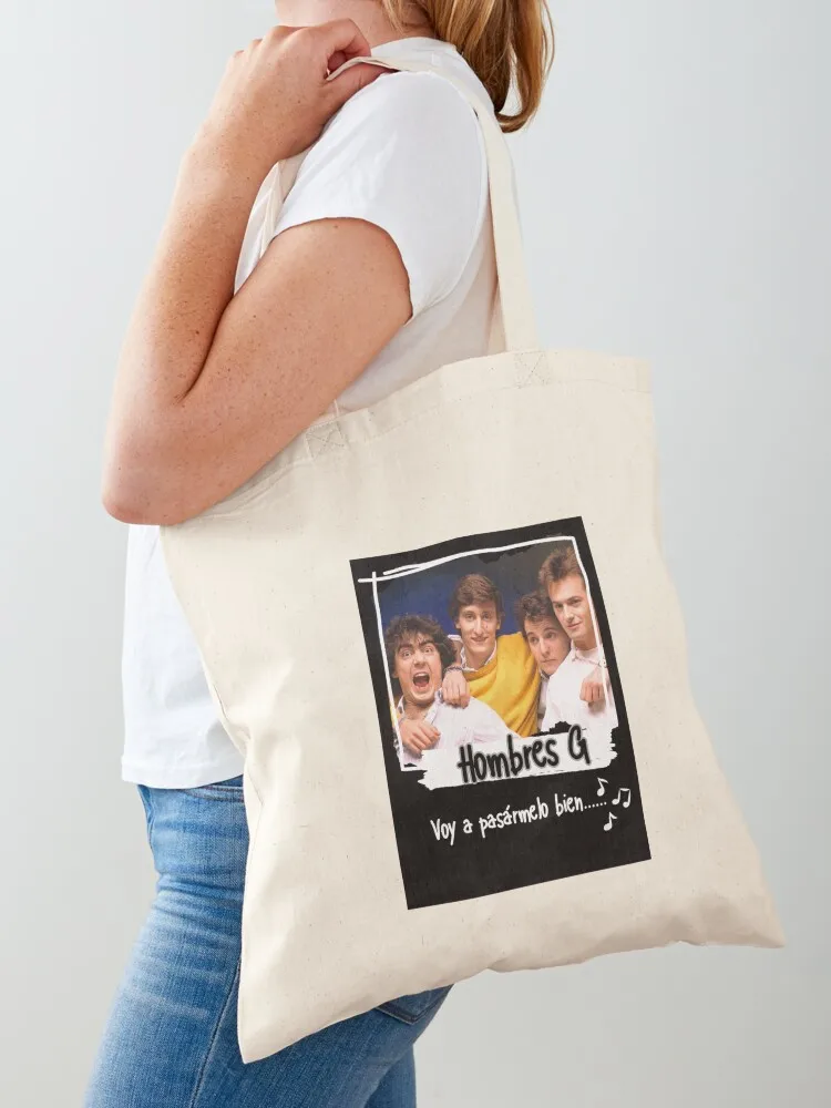 

Hombres G Band Rock Espaol Tote Bag shopping bags foldable Handbags shopping bag shopping cart bags