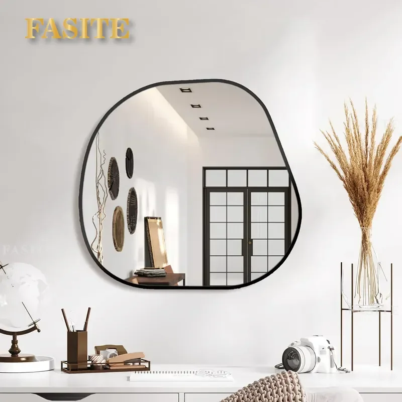 For Irregular Bathroom Mirror Explosion Proof Special Shaped Vanity Mirror Ins Style Hanging Wall Art Decor Internet