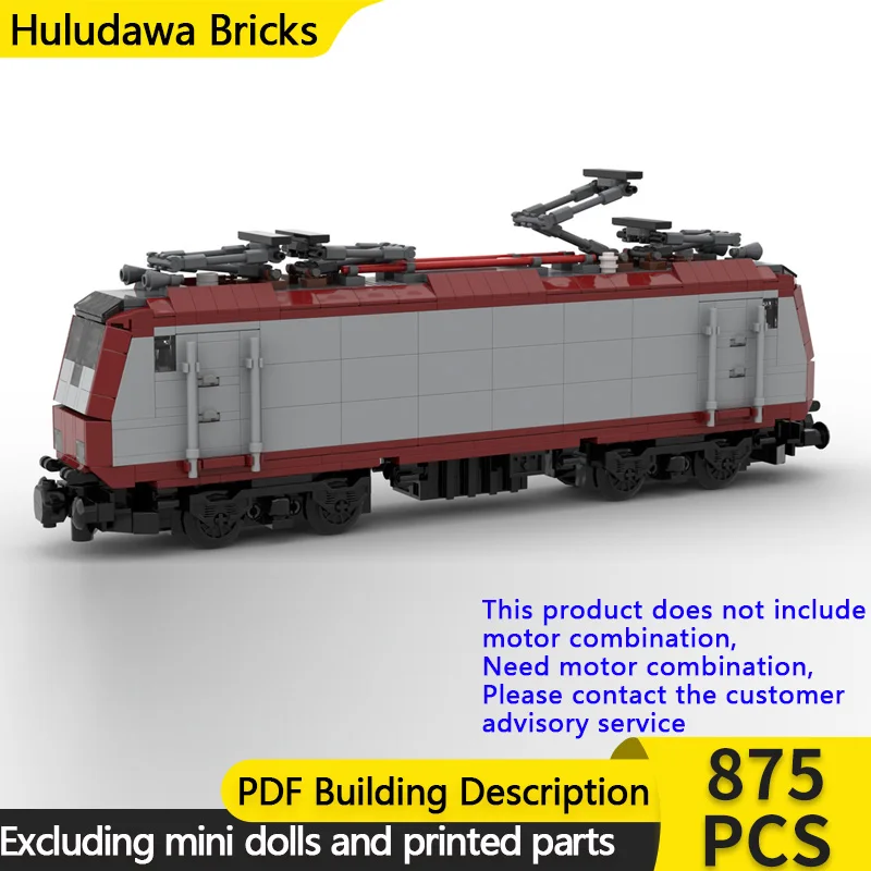 

City Car Model MOC Building Bricks Series 185 Electric Locomotive Modular Technology Gifts Holiday Assemble Children Toys Suit