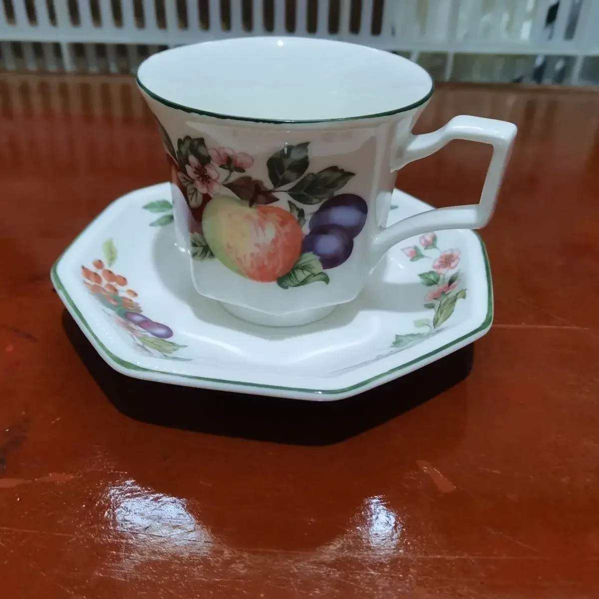 Export to the UK Original octagonal coffee cup and saucer British afternoon tea cup and saucer