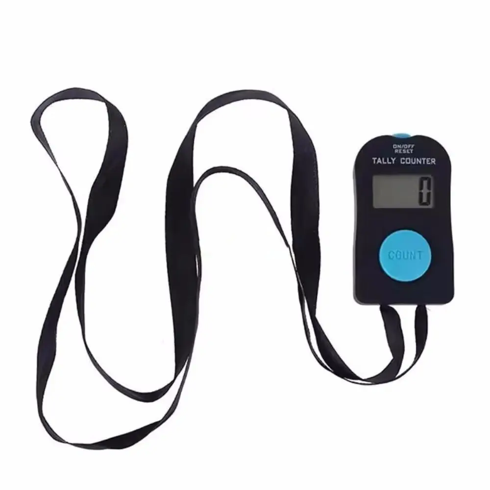 4-digit Digital Electronic Counter Hand Held 9999 Digital Pedometer Adjustable Sound Digital Display Mini Step Counter Exercise