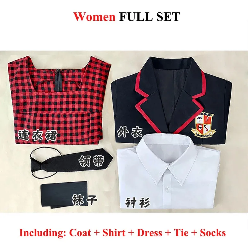 

Movie&Tv The Umbrella Academy Cosplay Girls Costumes Set High School Uniform Vanya Allison Dress Up Carnival Party Suits Wome BH