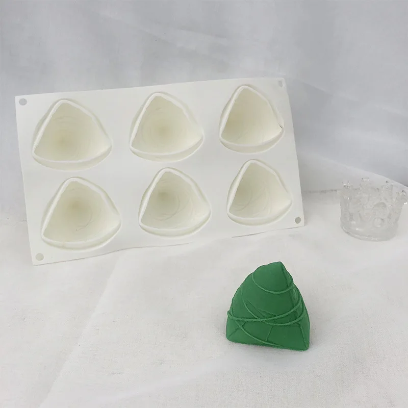 Dragon Boat Festival 6-Piece Bag Zongzi Mousse Cake Silicone Mold Ice Cream Pudding DIY New Baking Mold