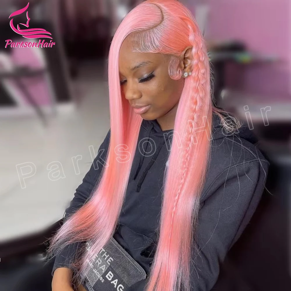 Pink 13X6 13X4 HD Lace Frontal Wigs Straight Lace Front Wig 250 Density 613 Colored Human Hair Wigs For Black Women