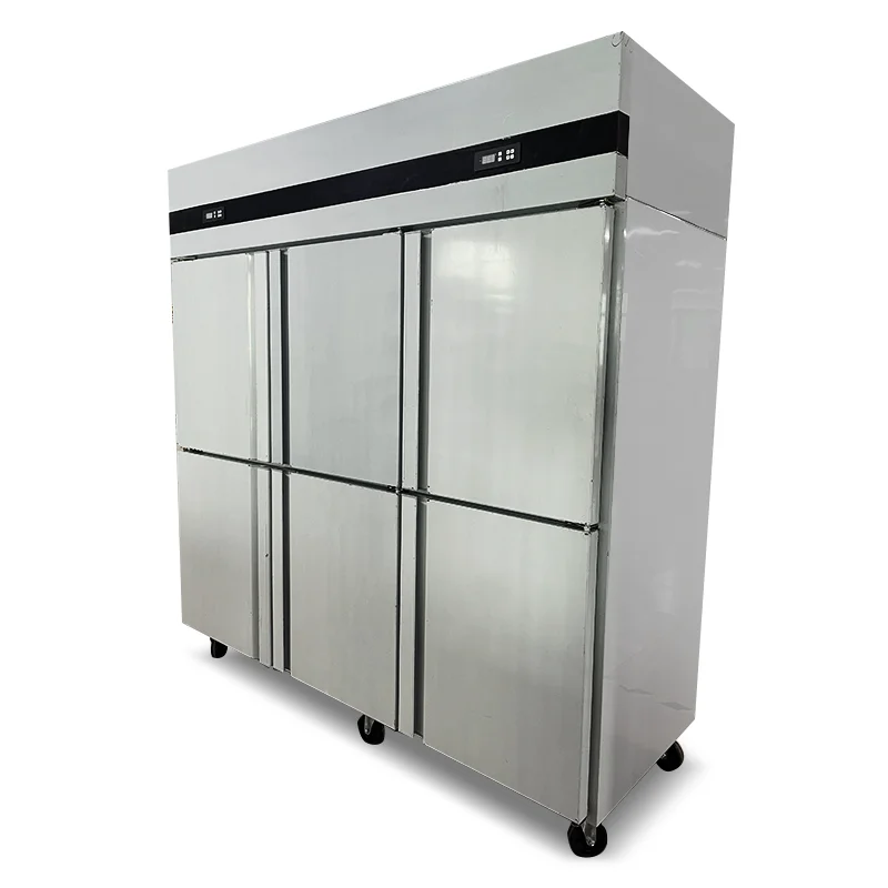 Wholesale Large Capacity High Quality Freestanding 6 Door Refrigeration Equipment Commercial Supermarket Kitchen Refrigerator view 2
