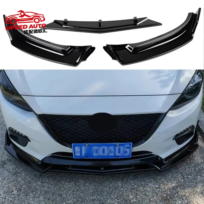 Suitable Car Shovel Surround for Mazda3 Axela 14-19 three-stage front Lip Body kit bumper spoiler