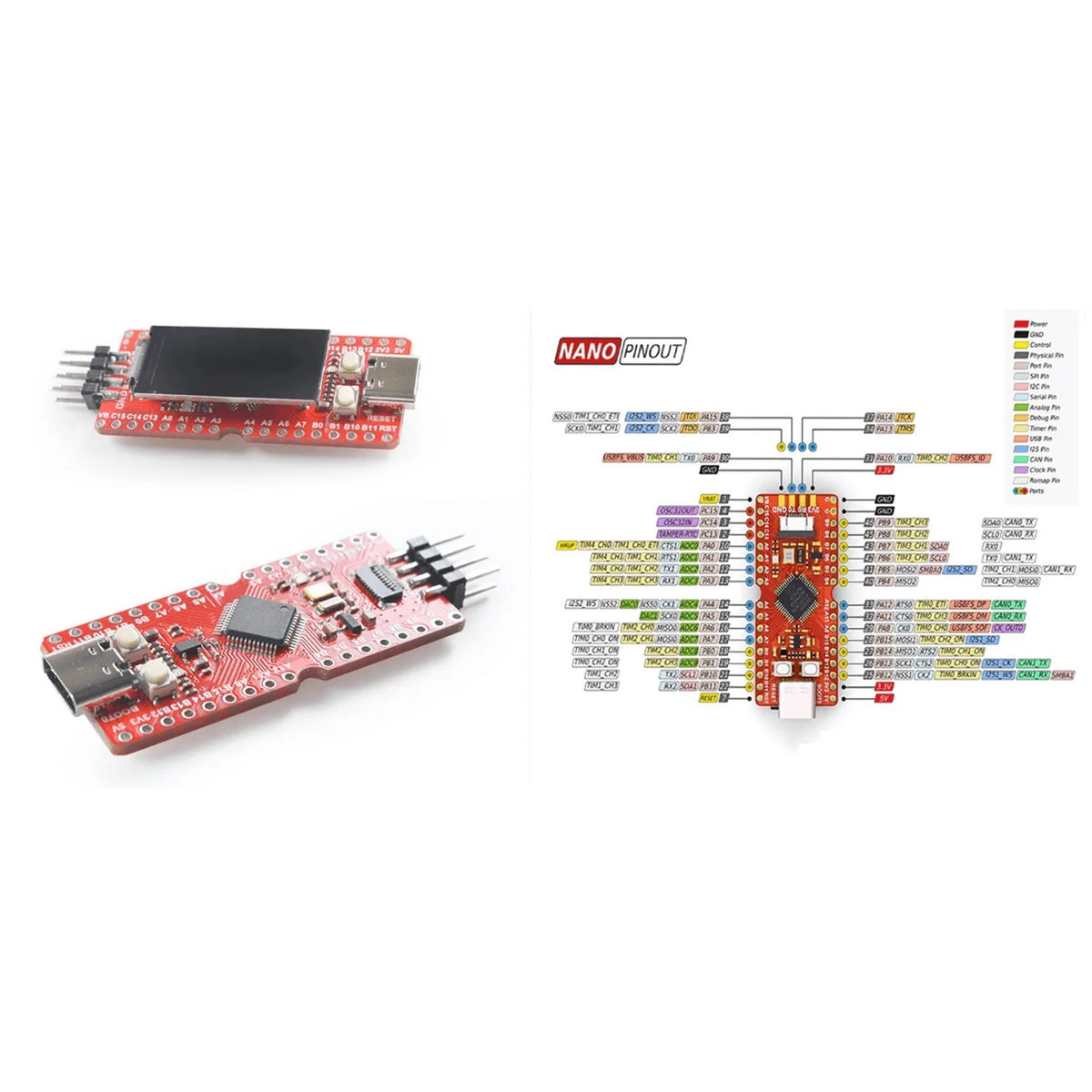 For Longan Nano RISC-V GD32VF103CBT6 128KB Flash 32KB SRAM MCU Linux Development Board+0.96 Inch Display Screen+Case Kit