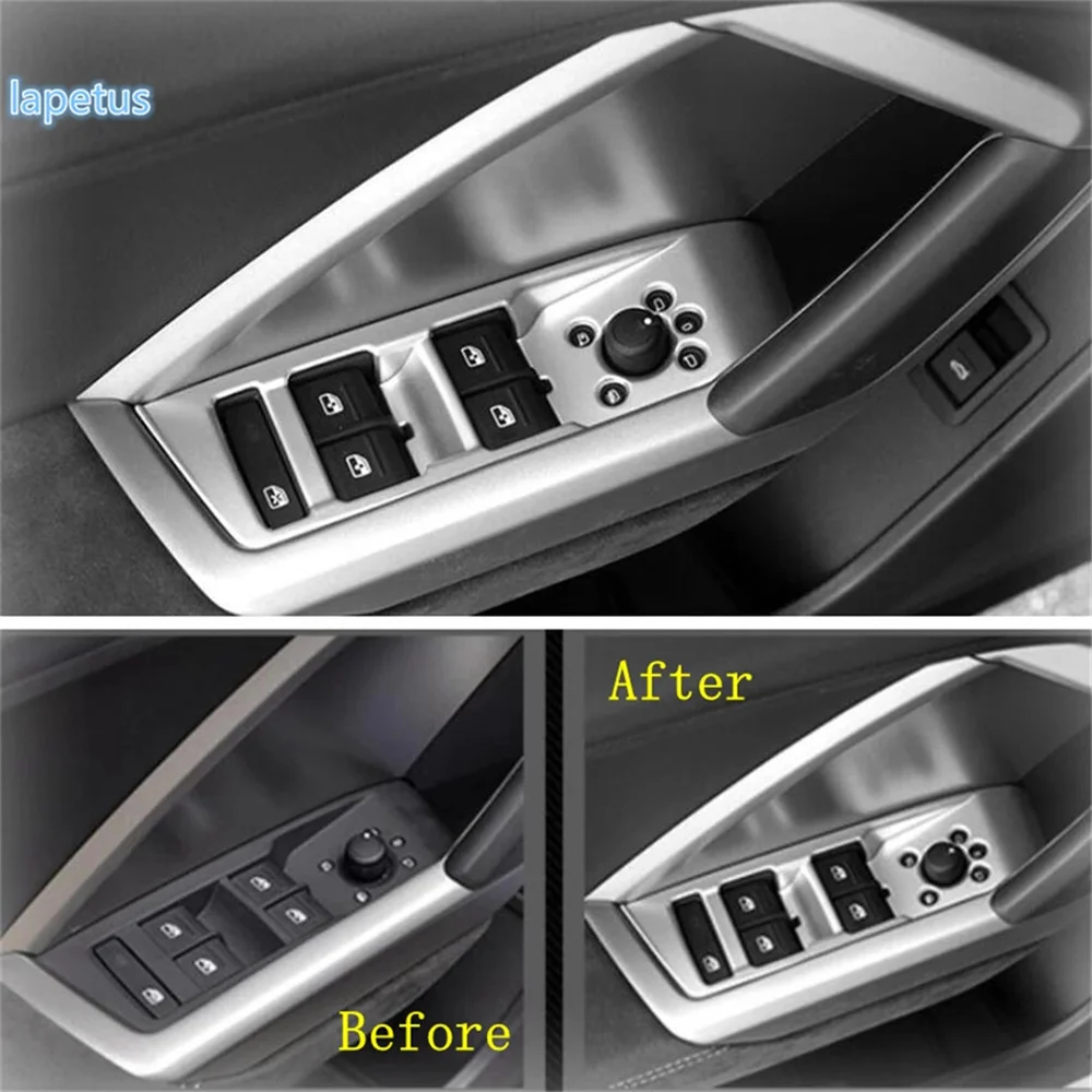 Inner Door Handles Bar Pull Trim Cover Fit For Audi Q3 2019 - 2022 Dashbaord Garnish Air AC Vent Outlet Frame  Car Accessories