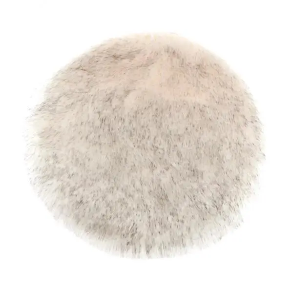 2xFaux Seat Cushion Cushion Artificial Carpet White Gray 35cm