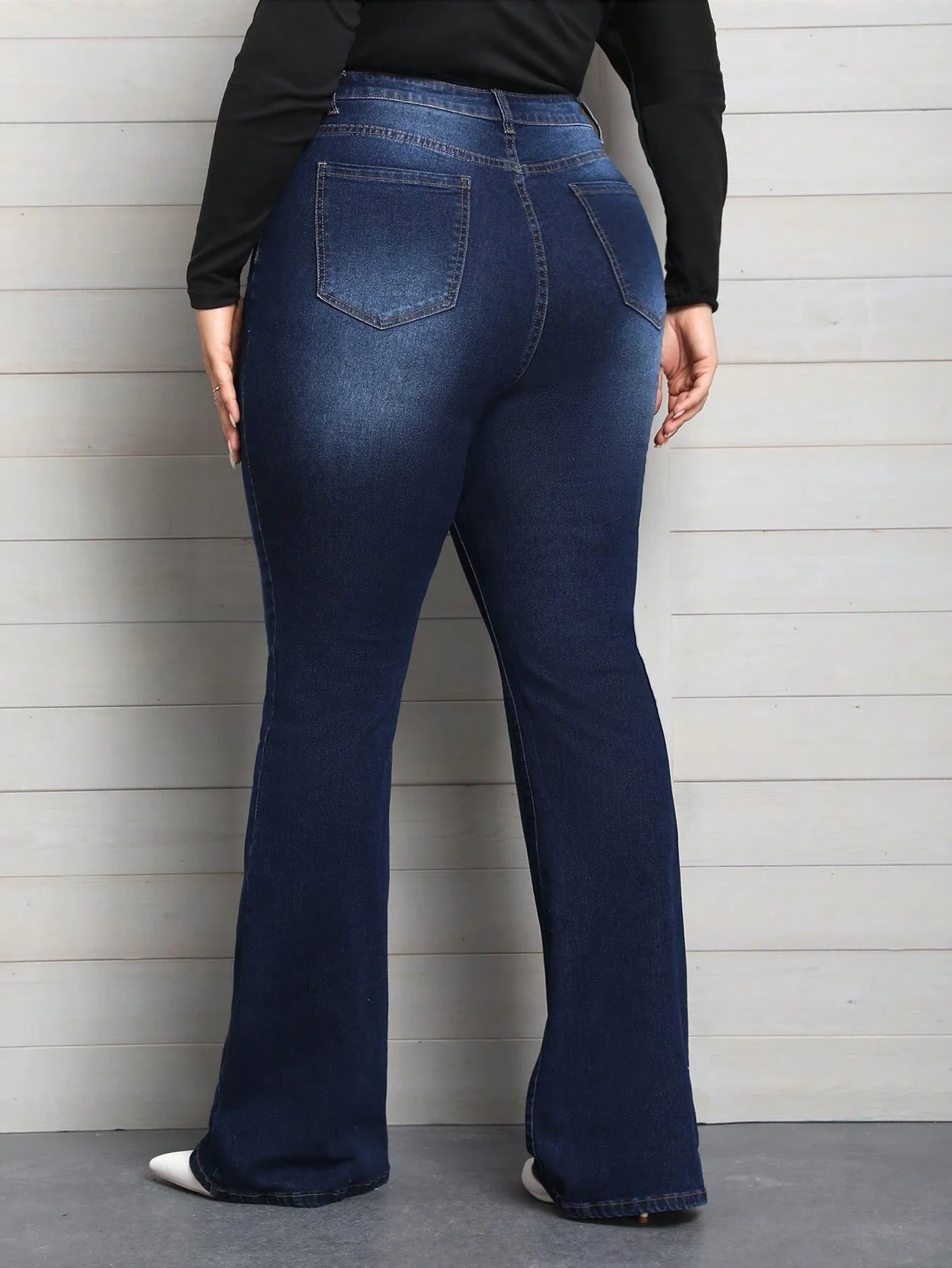 Women's Plus Size Jeans Casual Blue Denim Vintage Y2K Denim Trousers Pants for Female 2024