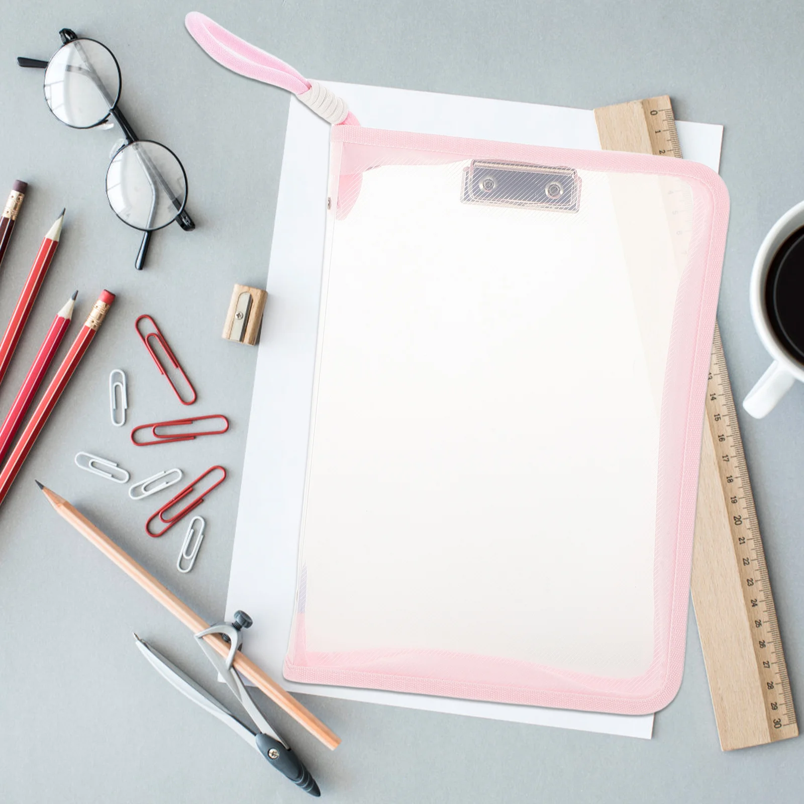 

Clear Zippered Storage Bags A4 Documents Organizer Waterproof File Bag Large Capacity Transparent Stationery Holder Student Use