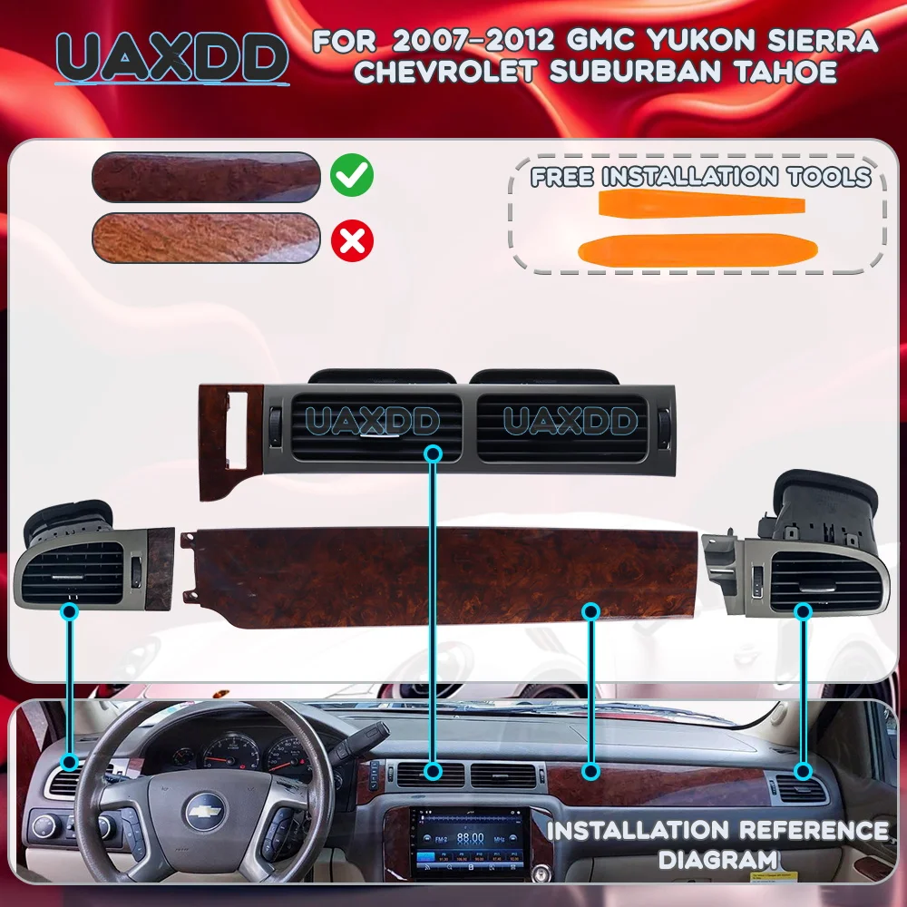 AC AIR VENT For 2007-2012 GMC Yukon SIERRA Chevrolet Suburban Tahoe AC Grille Car Conditioning Interior Accessories Conditioning
