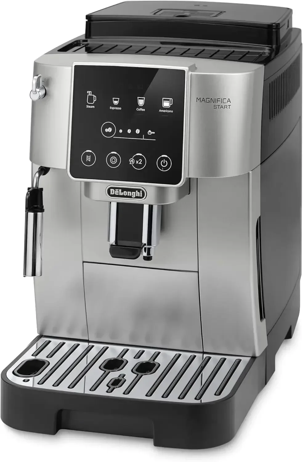 De'Longhi Magnifica Start Máquina automática de café y espresso con espumador de leche manual para café con leche, capuchino, molinillo incorporado