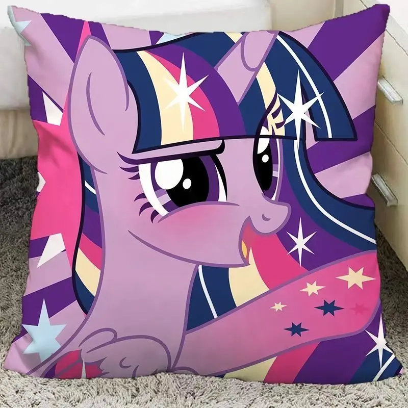 Anime My Little Pony Series Fluttershy Pinkie Pie Twilight Sparkle Applejack Cartoon Cute Throw Pillow divano cuscino decorazione