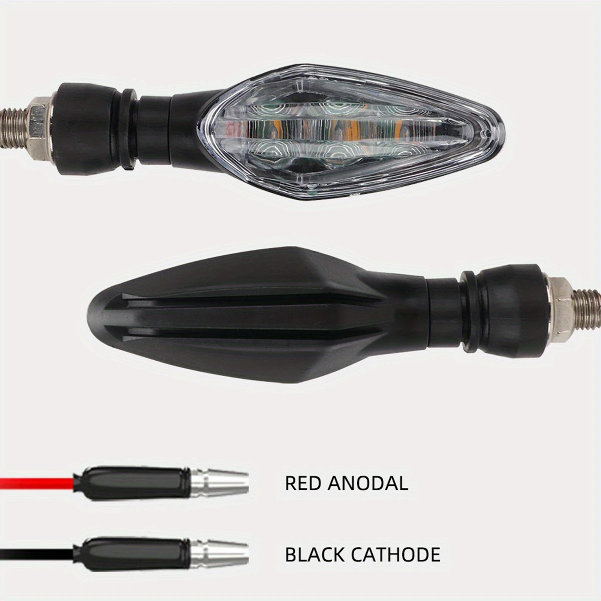 2/4 Pcs Motorcycle Turn Signal Light 3 LED Flashers Waterproof Amber Blinker Indicator Motorbike Front Rear Tail Lamp Accessori