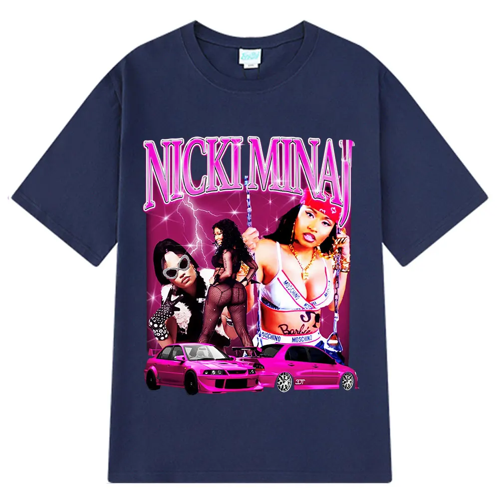 Nicki Minaj Graphic T-shirt 90s Vintage Hip Hop T Shirt Men Women Casual Cotton Oversized Short Sleeve Aesthetic Trendy T-shirts