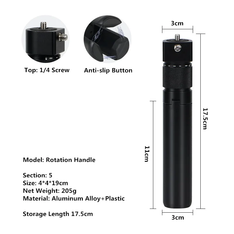 Unsichtbarer Selfie-Stick für GoPro 13 12 11 10 9 8 Insta360 X5 X4 X3 X2 1/4 Zoll verlängerter Einbeinstativstange für Sportkamera-Zubehör