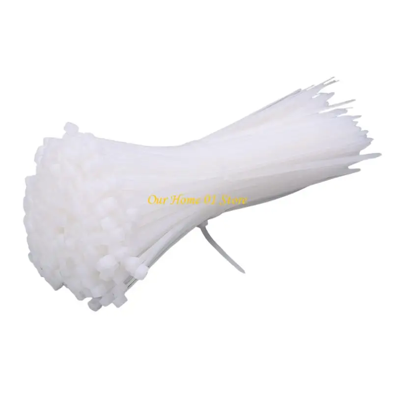 M4YC 100Pcs Nylon Cable Ties Adjustable locking Cord Ties Straps Fastening Rings