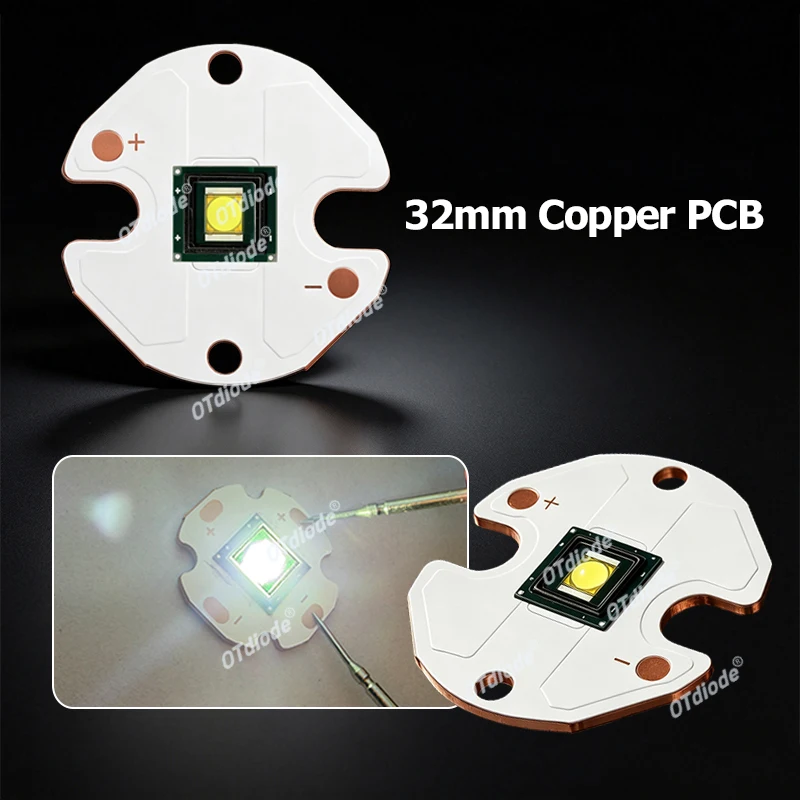 NBT160 150mil 120W Laser High Power LED Circular Surface Chip Long-Range Spotlight Flashlight 2.8-3.7V 35A Pure White 5500-6000K