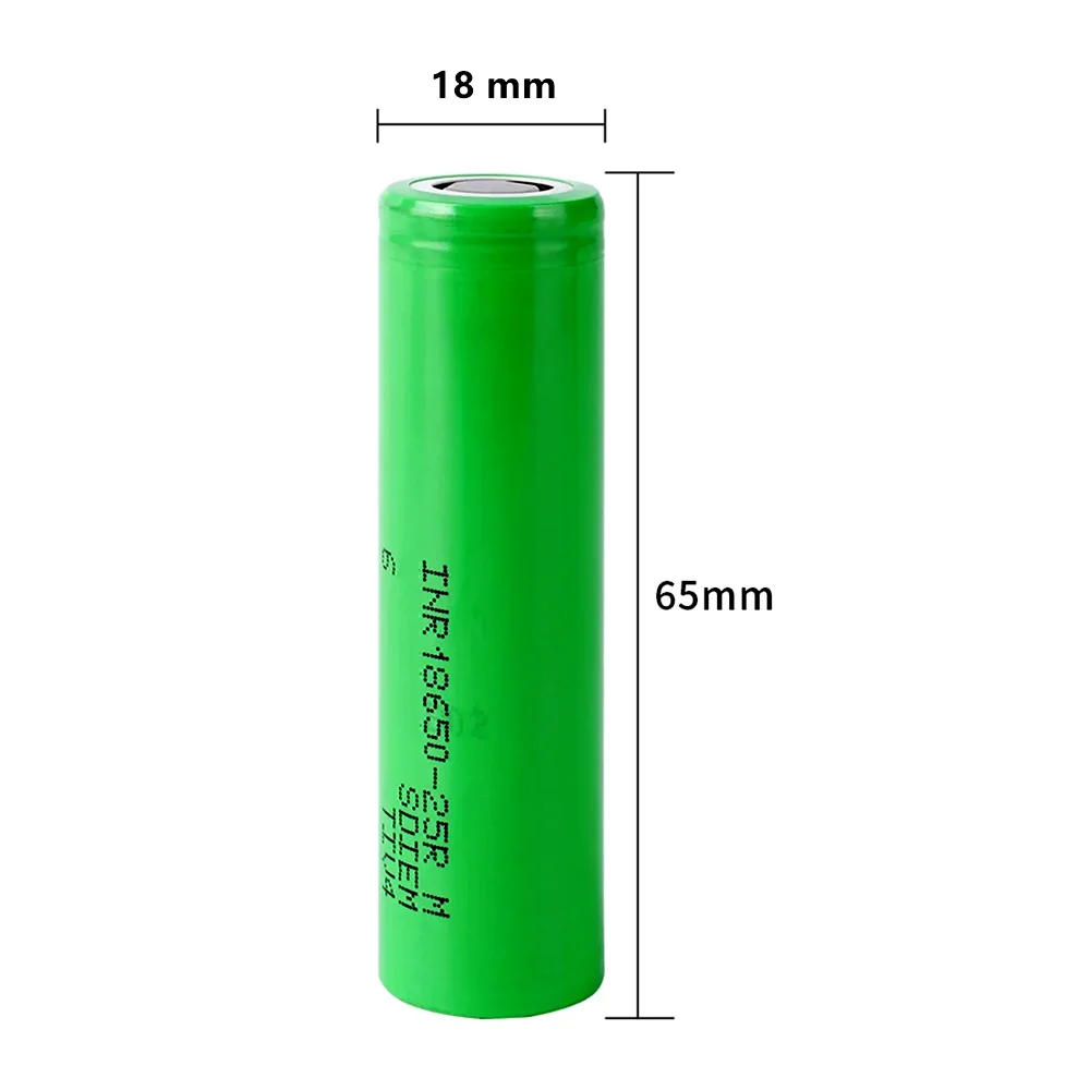 100% Original INR18650 25R 1865 2500Mah 3,7 V 18650 Batterij Lithium-Oplaadbare Batterijen Hoge Stroom Ontlading 20A Power Cell