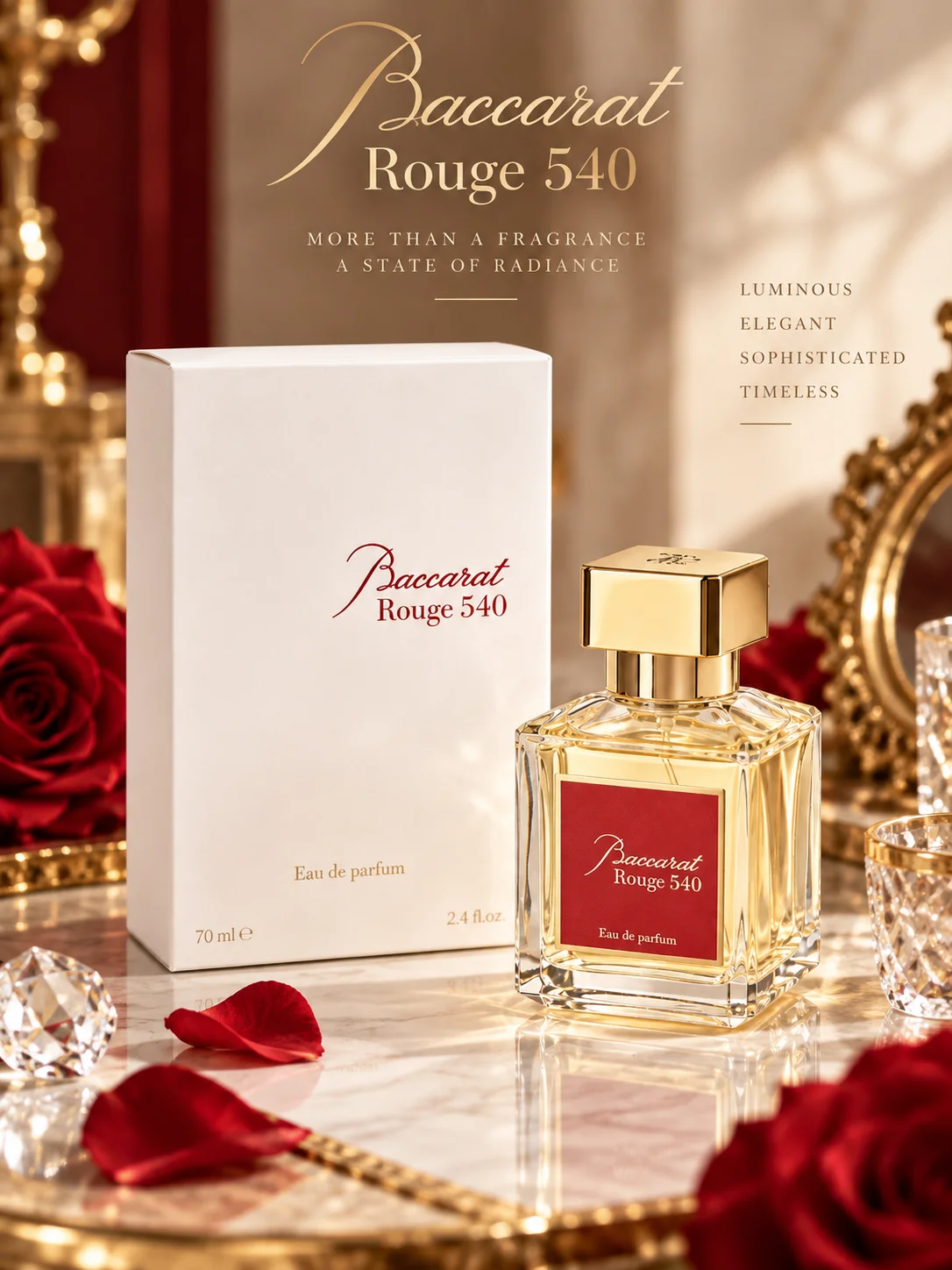 Luxury Eau De Parfum for Women & Men, Long Lasting Amber Floral Fragrance, Sweet Woody Scent Perfume Spray, Elegant Unisex Fragrance, Gift for Her & Him