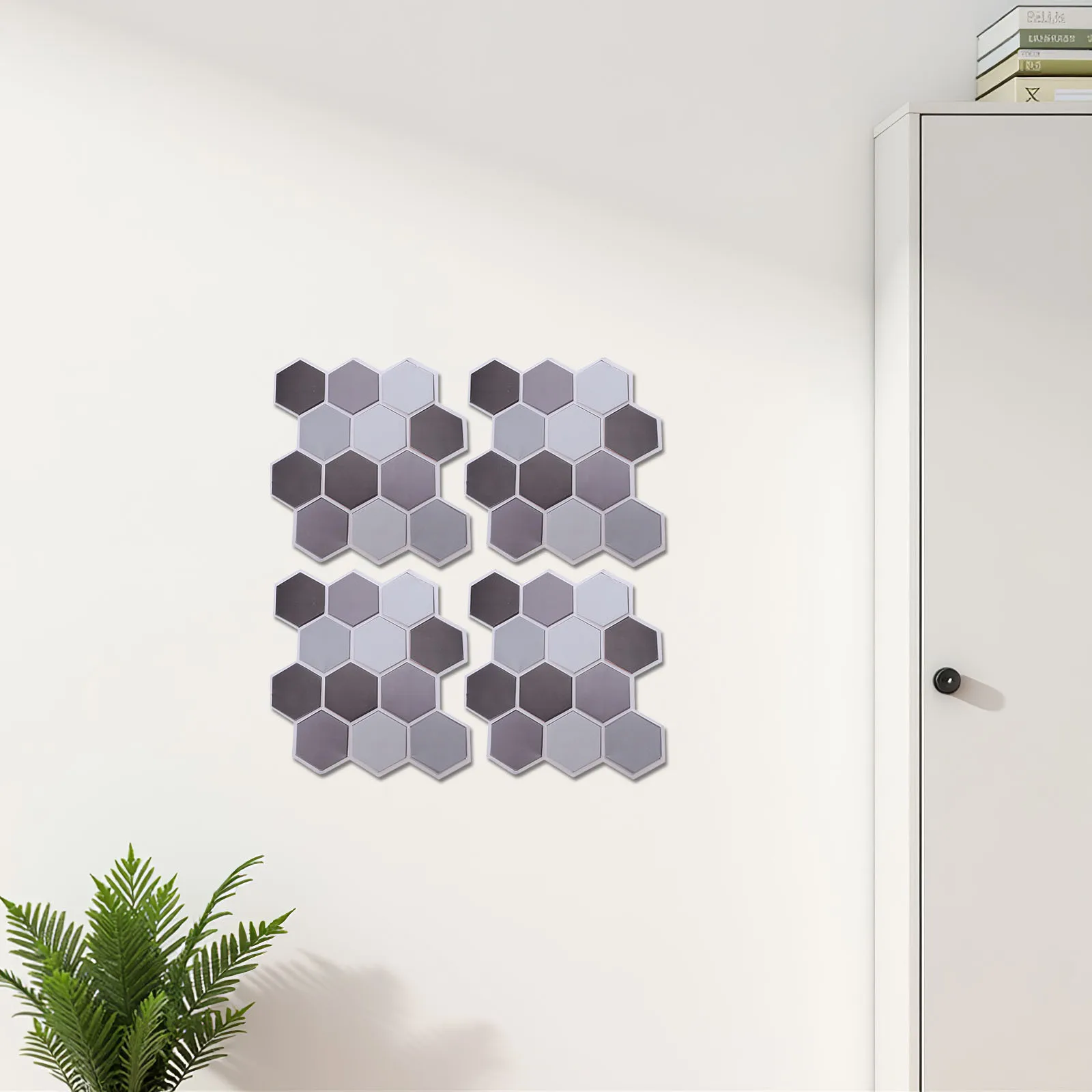 

10Pcs Hexagon Wall Stickers 3D Honeycomb Design Waterproof PVC Tile Decals for Easy DIY Room Upgrade Bedroom Living Room Wall