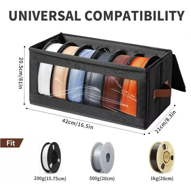 3D Printer Filament Storage Bag Moisture Proof Dustproof Cear Window For PLA PETG ABS Spools Holder Airtight Container Organizer gallery 2