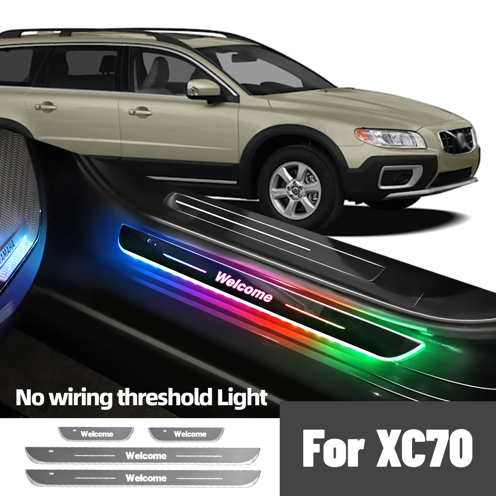 

For Volvo XC70 2000-2016 2007 2008 2012 2015Car Door Sill Light Customized Logo LED Welcome Threshold Pedal Lamp Accessories
