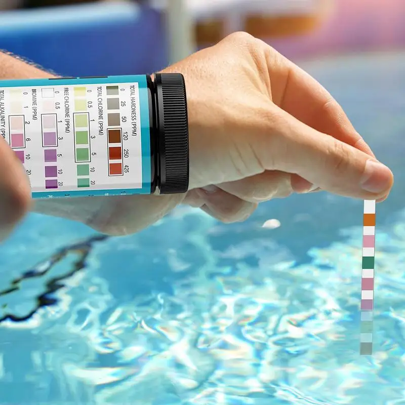 Strisce reattive Spa strisce Spa e piscina per acqua salata 100 strisce Kit per Test di durezza dell'acqua Tester di PH ad alta precisione per sale di cloro