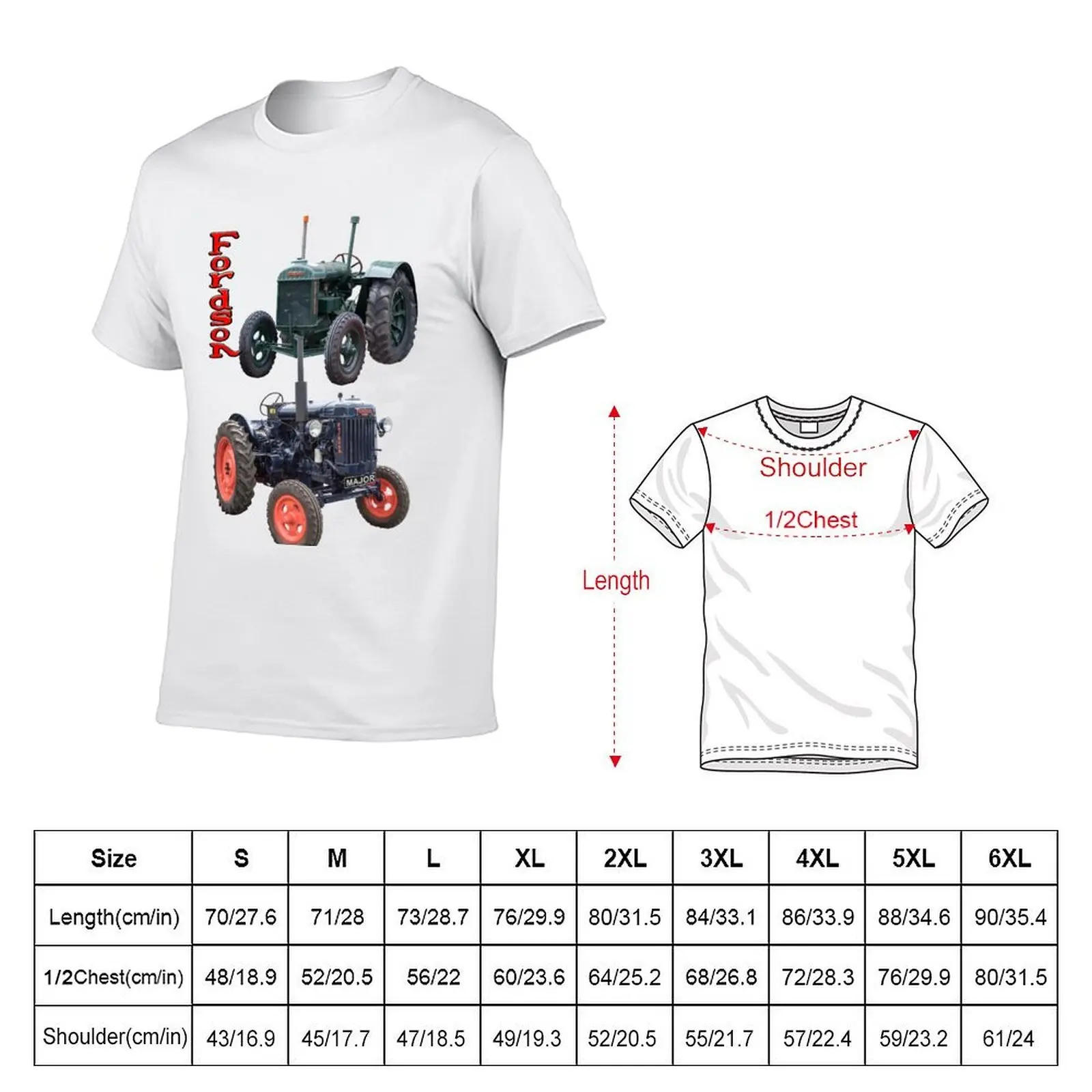 Vintage tractors Fordson Major and Standard N T-Shirt funny t shirts cotton t shirt men 100% cotton luxury brand T-Shirt