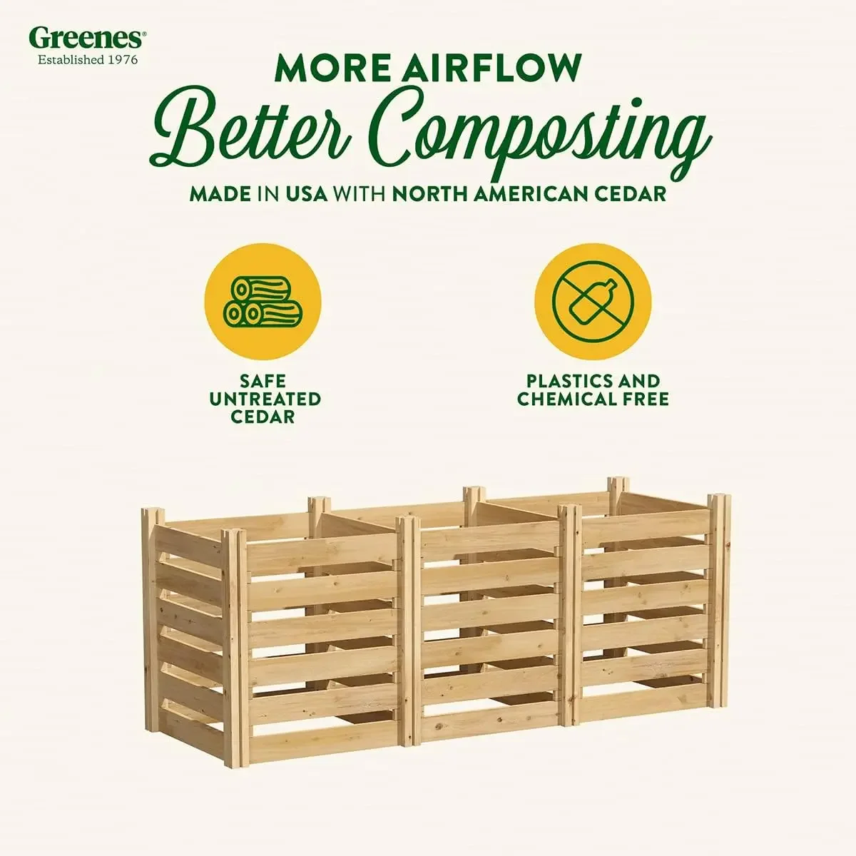 Premium Cedar Wood Composter, 24
