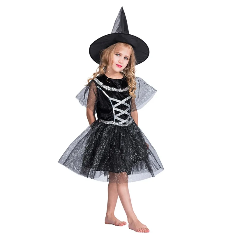 Cosplay Witch Stage Traje para Meninas, Halloween Star Girl Saia, Novidade Personagem