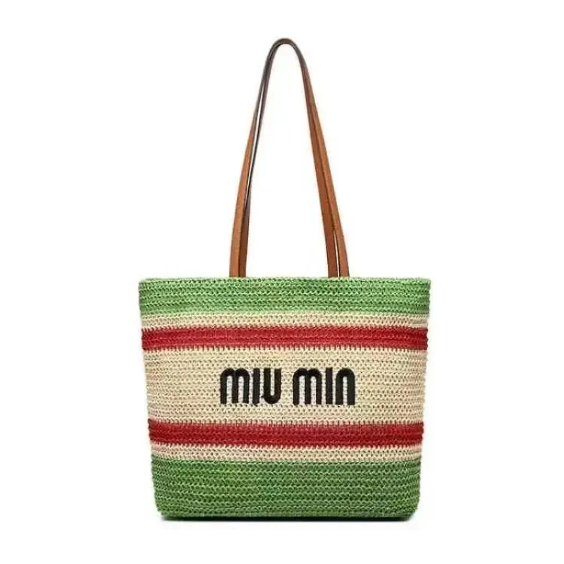 Designer ladies' new vacation style high-quality large capacity handbag fully equipped woven shoulder bag beach bag