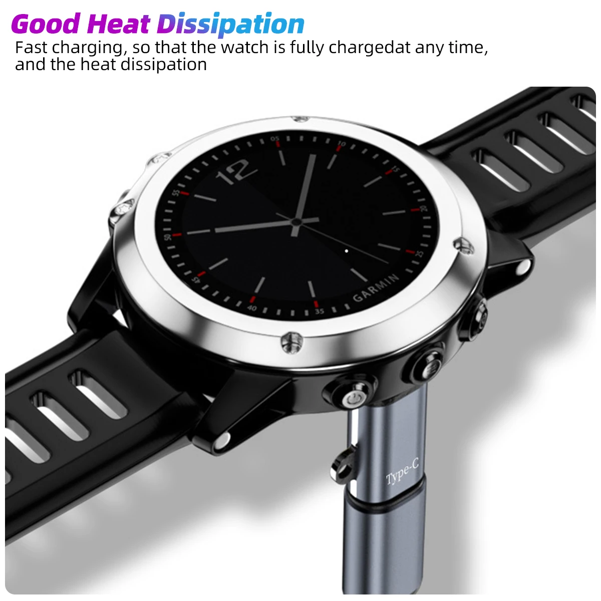 Di Động Loại C/Micro USB/IOS Nữ Để Sạc Cáp Dành Cho Garmin Fenix 7/7S/7X/6/6S/6X/5/5S//5X Dây Sạc Pin