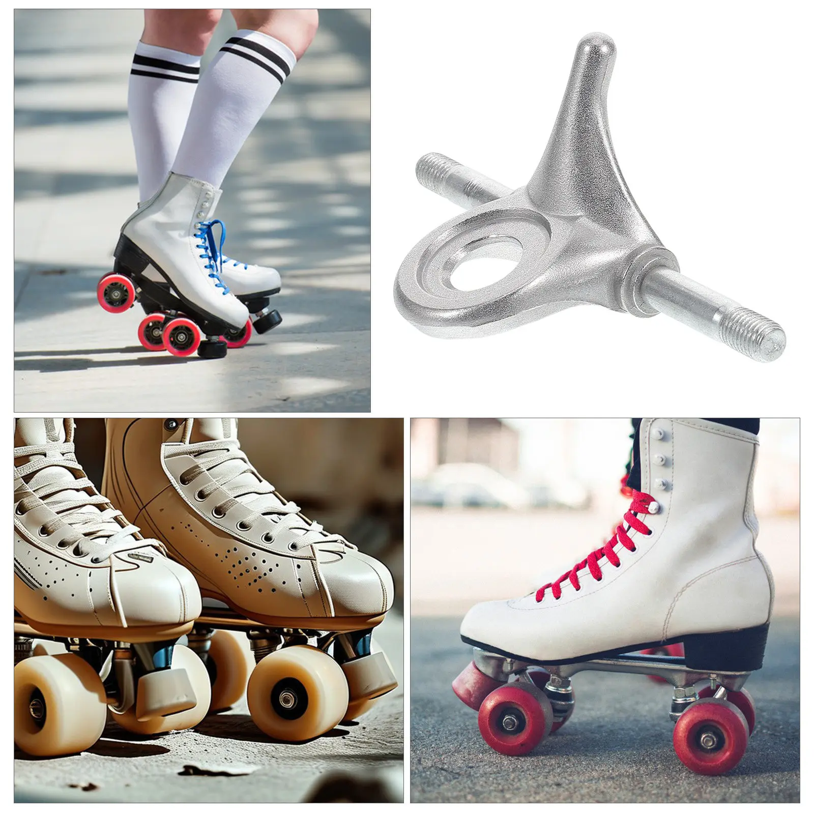 

Aluminum Alloy Roller Skate Triangle Trucks Plate Replacement Double Row Shock Absorption Stable Quad Roller Skate Parts