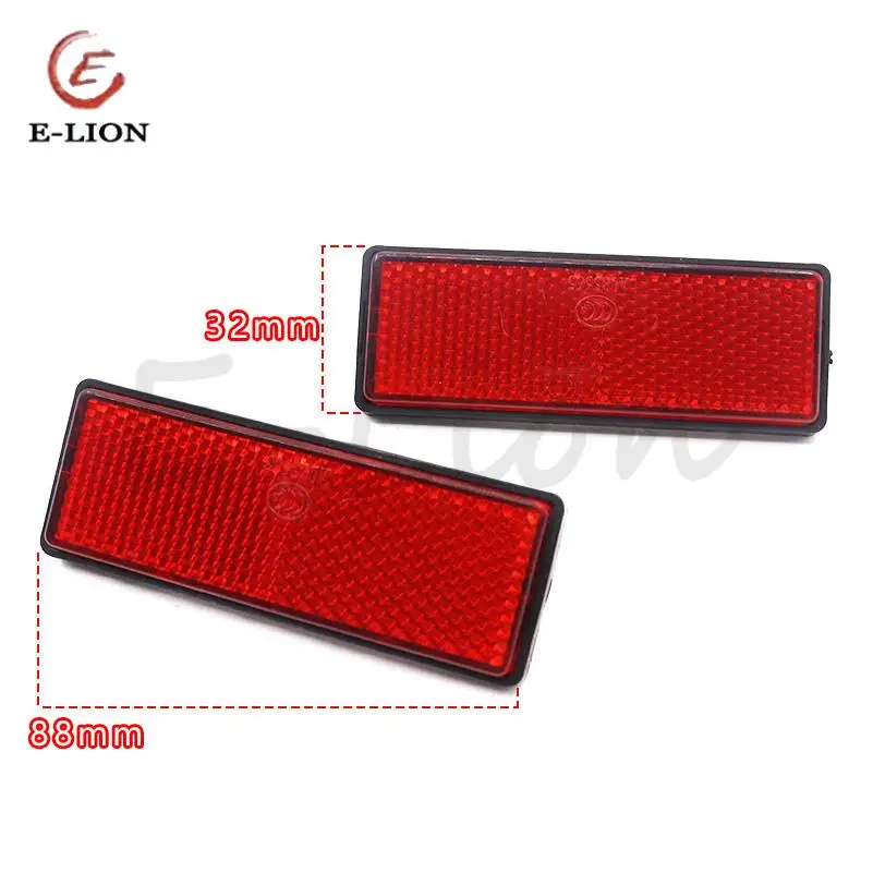 Reflectors Rectangular Safety Mark Signal Strip Rear Position for Citycoco Electric Bicycle Scooter