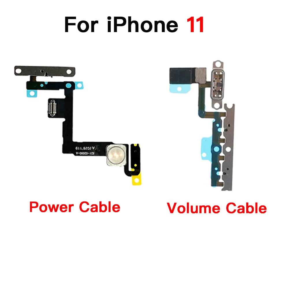 Volume Button Flex Cable For iPhone 11 Pro X XR XS Max Power Button With Flash Light Microphone Flex Replacement