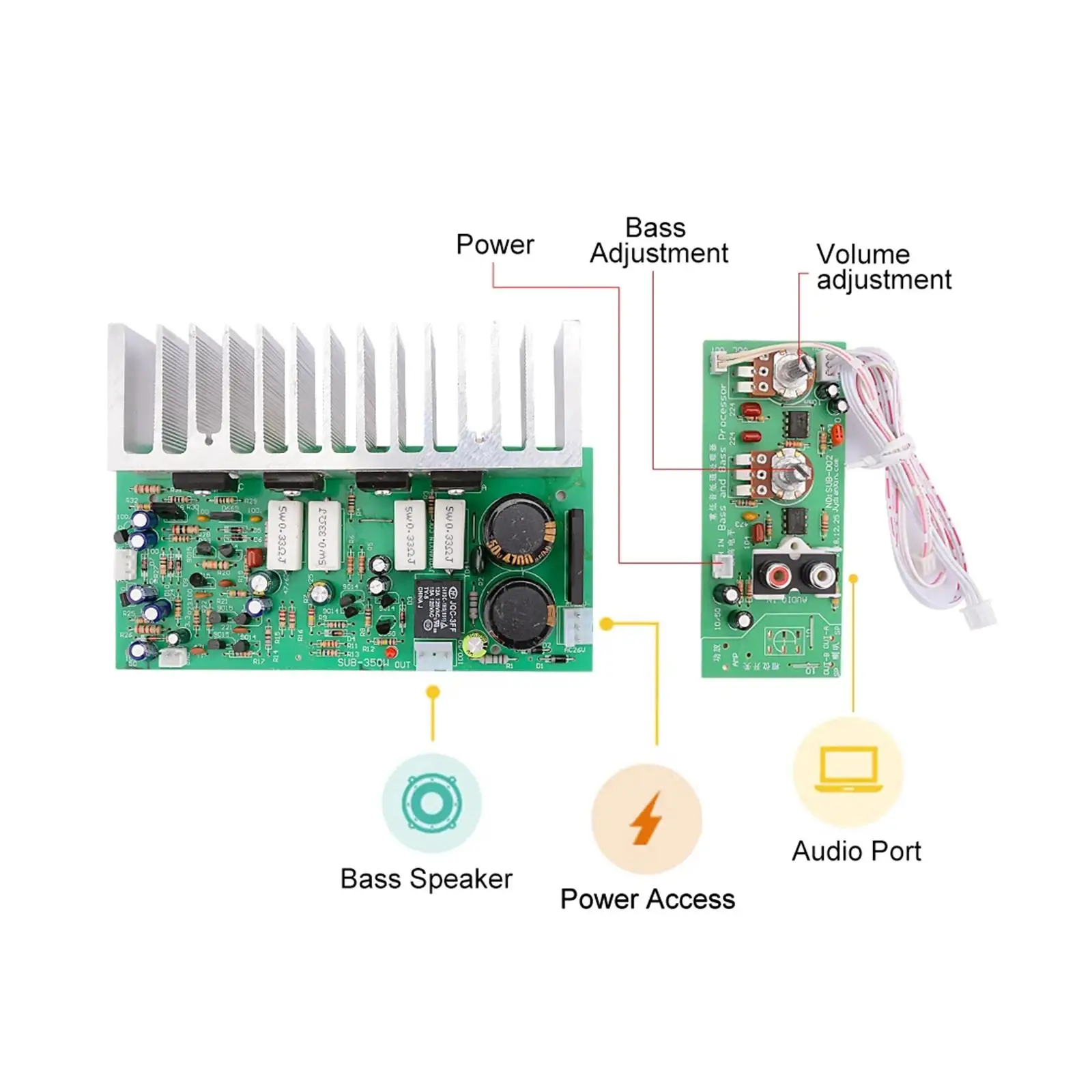 350W Power Amplifier Board High Power Good Heat Dissipation Mono Amp Board