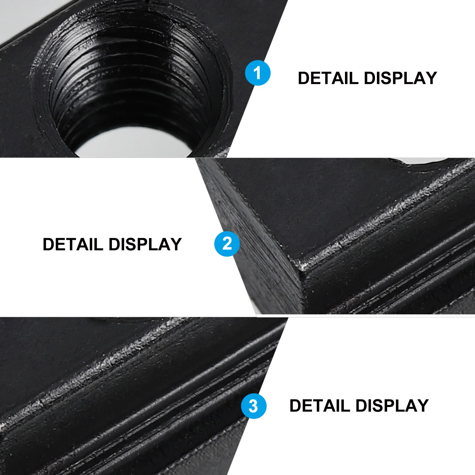 

10pcs T Slot Nuts M8 Square Nut Carbon Steel Black Oxide Coating Corrosion Resistant Nut for Truck Bed Rails Aluminum