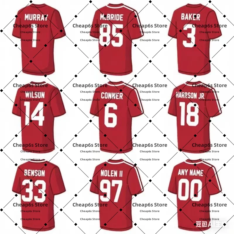 

Embroidery ArizonaCardinal American Football Jersey Marvin Harrison Jr. Kyler Murray Trey McBride Football Shirts