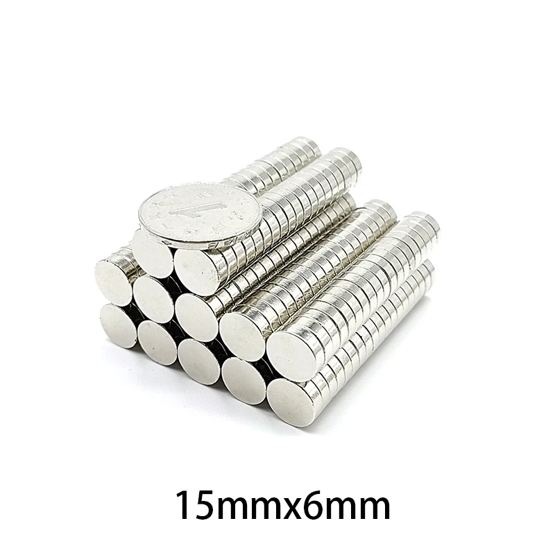 5~100PCS 15x6mm Neodymium Magnet 15mm x 6mm N35 NdFeB Round Super Powerful Strong Permanent Magnets 15*6mm