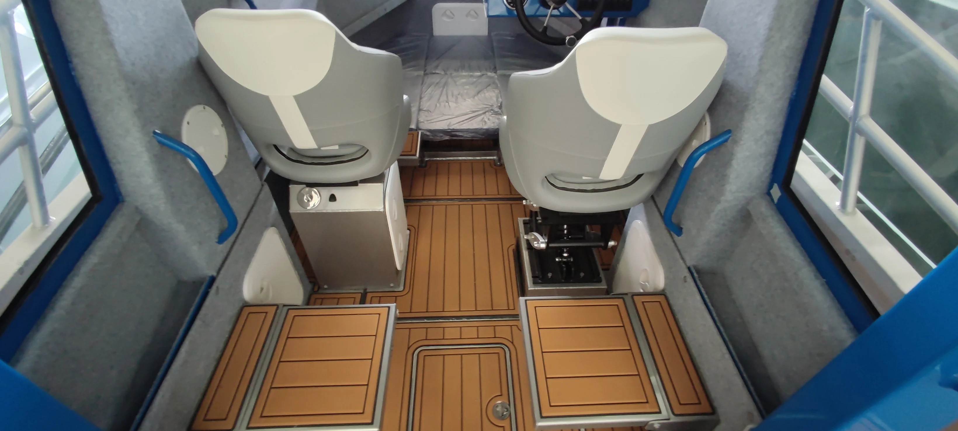 تصنيع رخيصة 7.5 م 26 قدم الصيد الألومنيوم يخت عميق الخامس قارب الألومنيوم #3