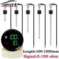 Medidor Digital Dual de 52mm con nivel de combustible de advertencia + voltaje 2 en 1 Sensor de nivel de combustible 0-190ohm barco marino coche camión personalizado