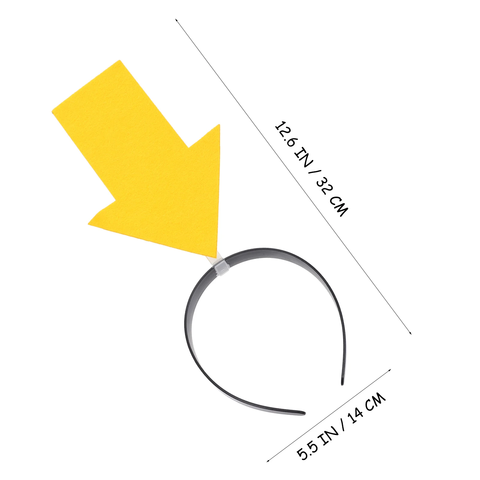 2pcs ผม Hoop Creative Arrowhead รูปร่างแถบคาดศีรษะตลกลูกศรน่ารัก Hairband Photo PROP Headdress เทศกาลฮาโลวีน PARTY Decor