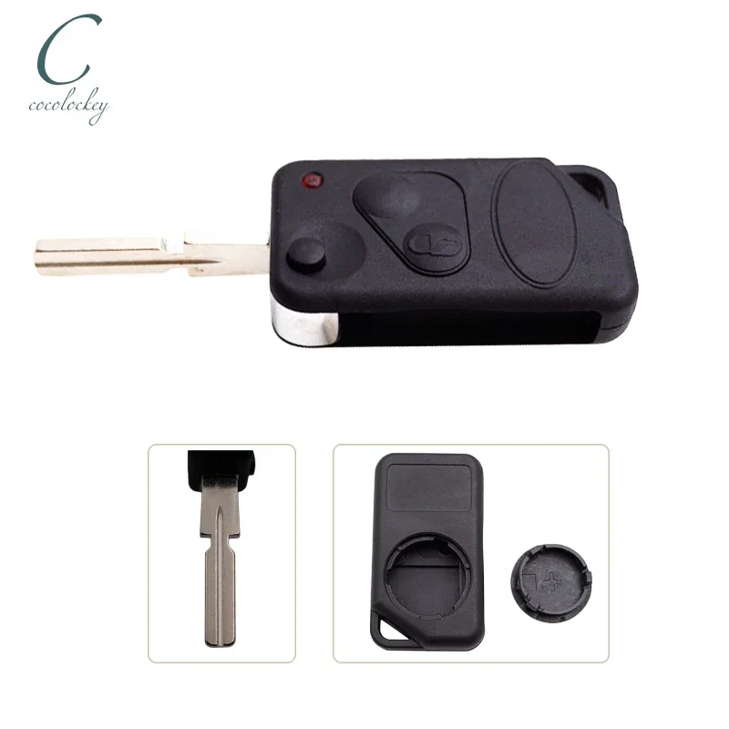 

Cocolockey 2Button Flip Remote Car Key Shell Fob for Range Rover P38 1994 - 2002 For Land Rover Discovery Freelander Defender 90
