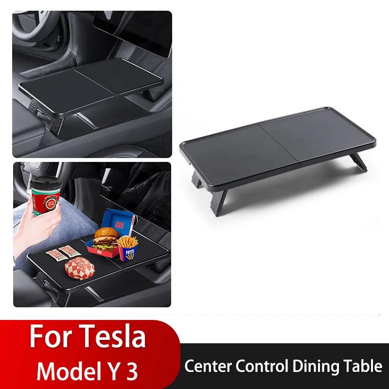 

For Tesla Model Y/3 Center Control Dining Table Car Multifunctional Portable Dining Outdoor Folding Rest Table Car Accessories