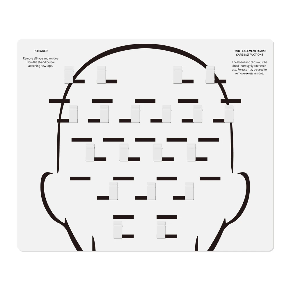ARLANY Tape in Placement Board with 35Clips Hair Separate Plate for Tape in Extensions Acrylic Transparent Hair Extension Board