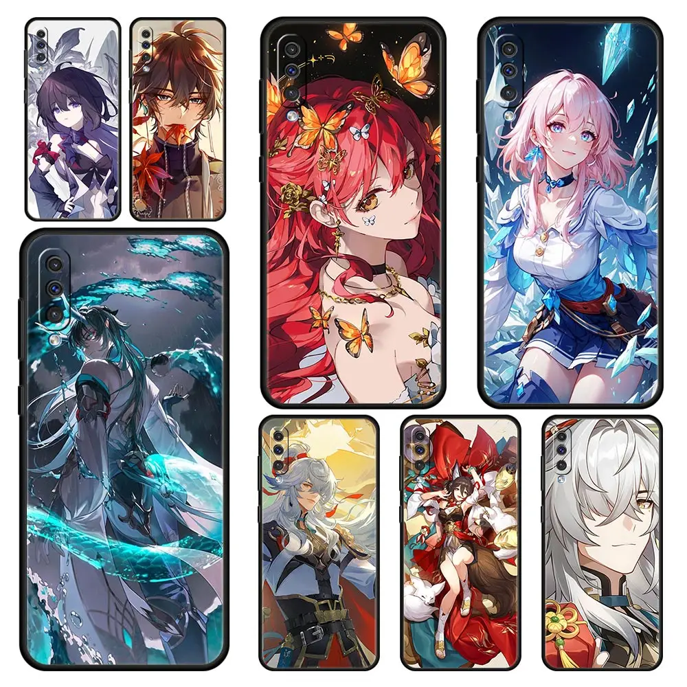 Case For Samsung A24 A12 A14 A32 A50 A70 A20E A10S A22 A40 A34 A54 A42 A52 5G A02S A04s Cover Honkai Star Rail Gepard Bronya